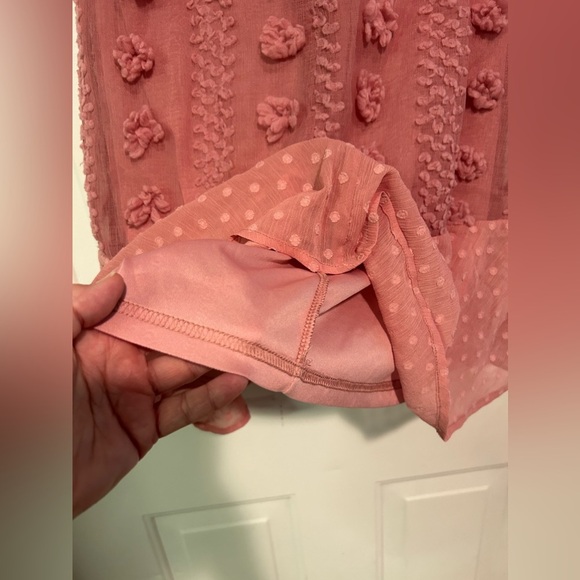 Andree By Unit Embellished Textured Womens Dress Size Large‎ Pink - Picture 4 of 11